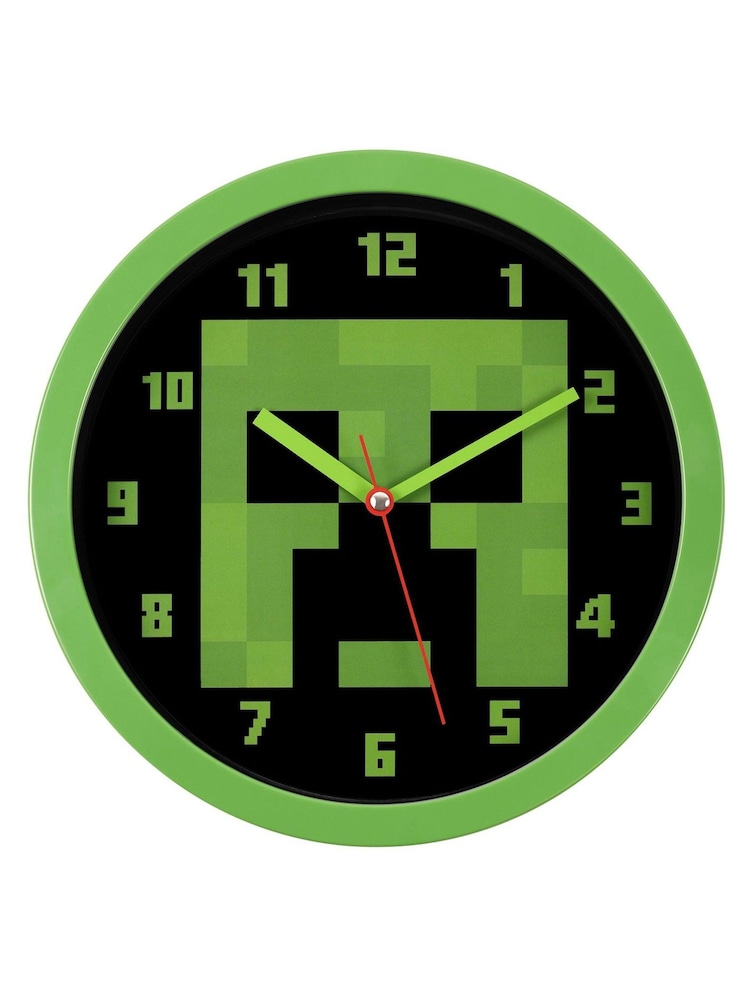 Peers Hardy Minecraft Green and Black Wall Clock - Image 1 of 2