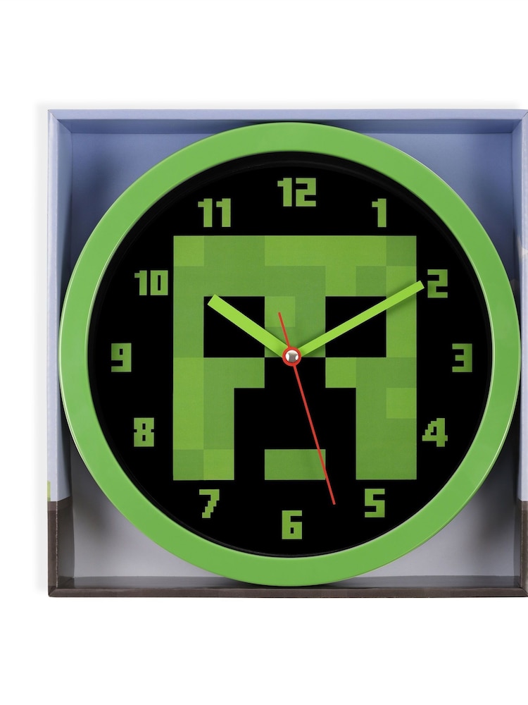 Peers Hardy Minecraft Green and Black Wall Clock - Image 2 of 2