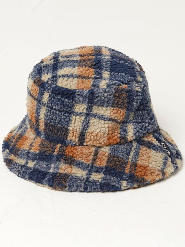 FatFace Natural Eliza Check Bucket Hat - Image 1 of 3