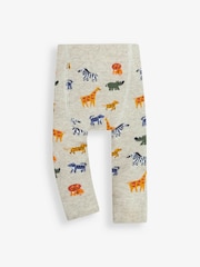 JoJo Maman Bébé Natural Safari Knitted Leggings - Image 3 of 3