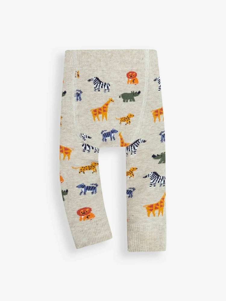 JoJo Maman Bébé Natural Safari Knitted Leggings - Image 3 of 3