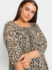 Yours Curve Black Tie Neck Blouse - Image 4 of 4