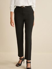Black Belted Taper Trousers - Image 3 of 7