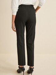 Black Belted Taper Trousers - Image 4 of 7