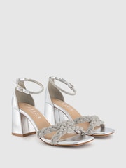 Office Natural Mila Embellished Block Heel Sandals - Image 2 of 4