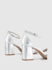 Office Natural Mila Embellished Block Heel Sandals - Image 3 of 4