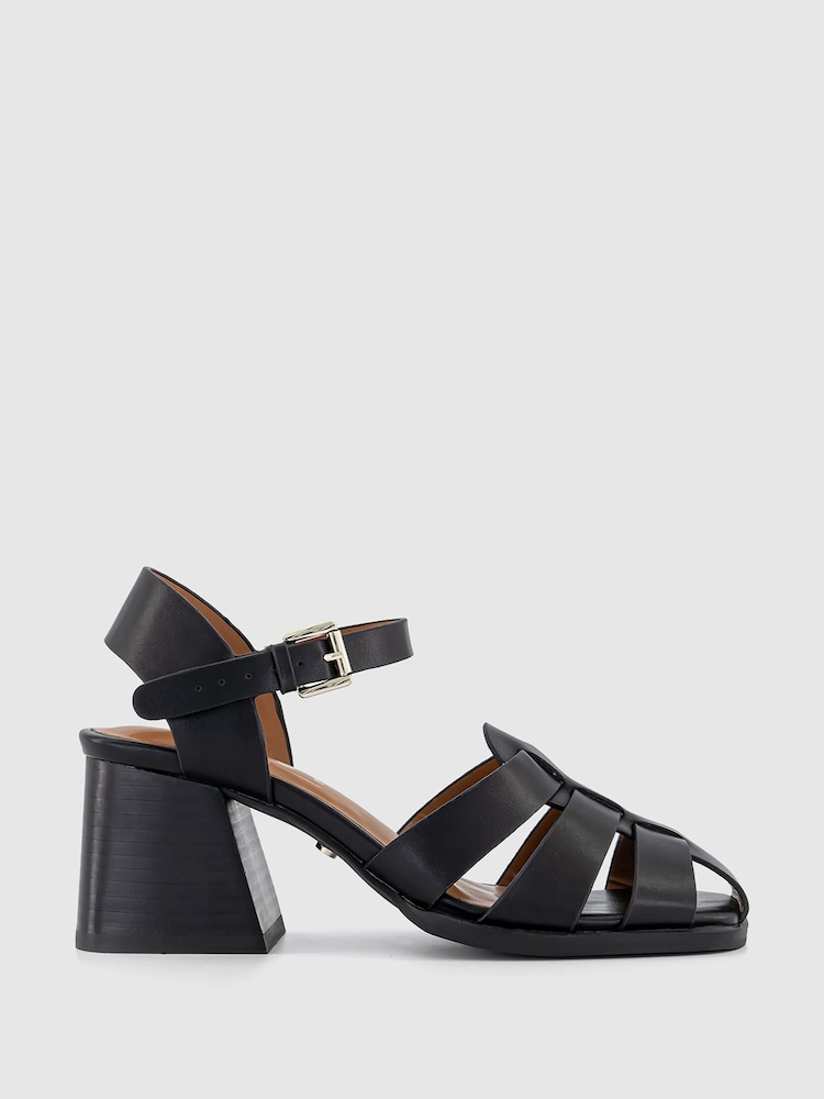 Office Black Fisherman Block Heels - Image 1 of 4 Office Black Fisherman Block Heels - Image 1 of 4
