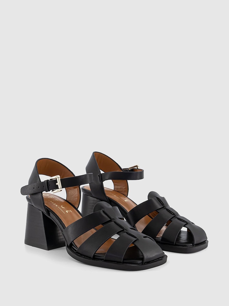 Office Black Fisherman Block Heels - Image 2 of 4 Office Black Fisherman Block Heels - Image 2 of 4