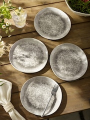 Natural Country Glazed Dinnerware Set of 4 Side Plates - Image 1 of 6