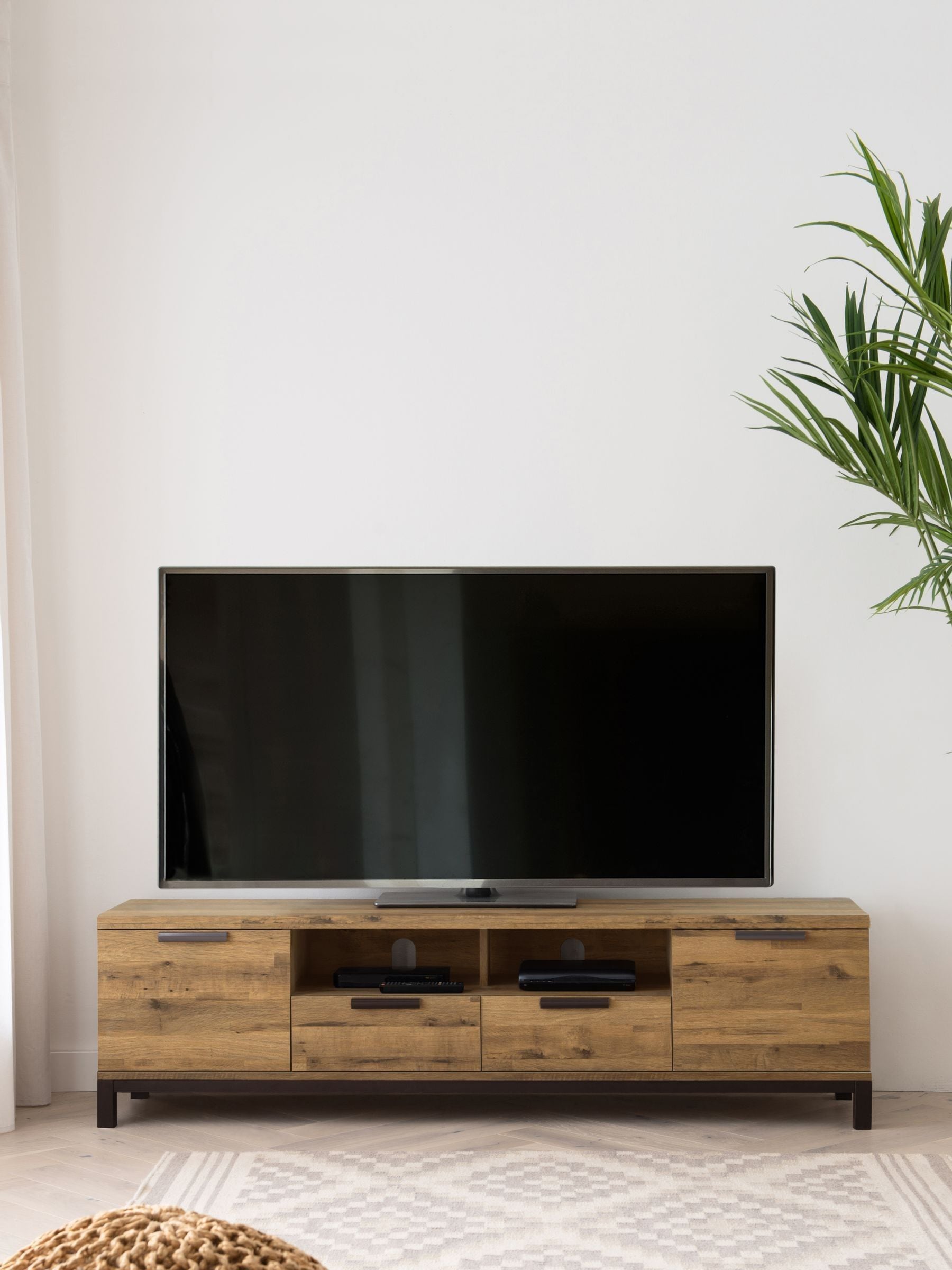 Buy Dark Bronx Up to 80 inch Oak Effect TV Unit from the Next UK online shop