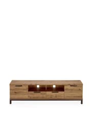 Dark Bronx Up to 80 inch Oak Effect Slim TV Unit - Image 8 of 9