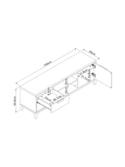 Dark Bronx Up to 65 inch Oak Effect Slim TV Unit - Image 4 of 11
