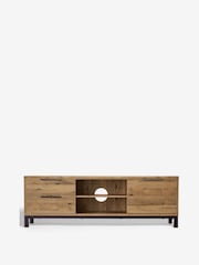 Dark Bronx Up to 65 inch Oak Effect Slim TV Unit - Image 7 of 11