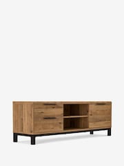 Dark Bronx Up to 65 inch Oak Effect Slim TV Unit - Image 8 of 11