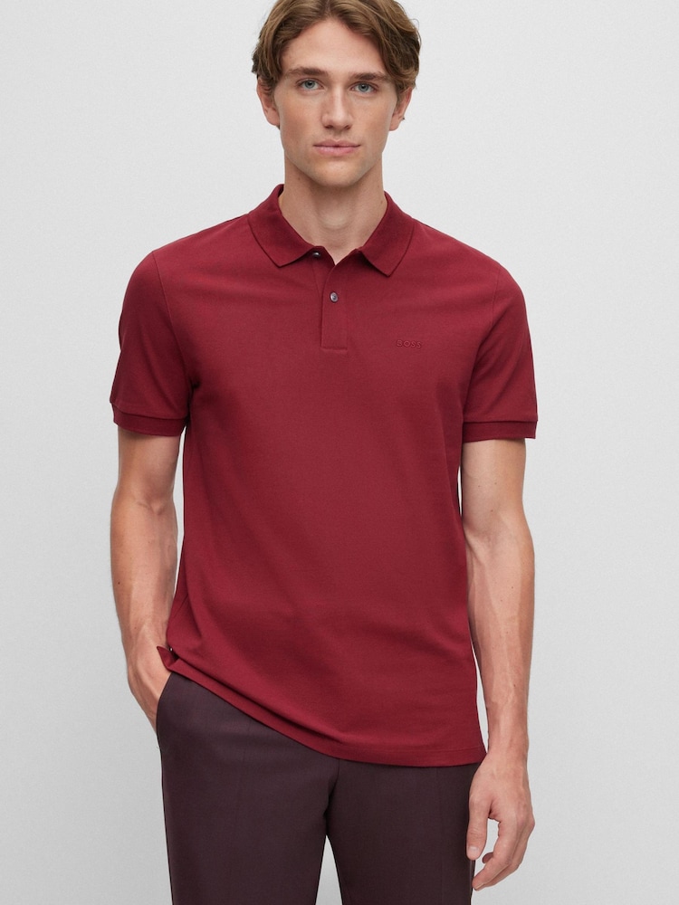BOSS Red Paddy Polo Shirt - Image 1 of 4