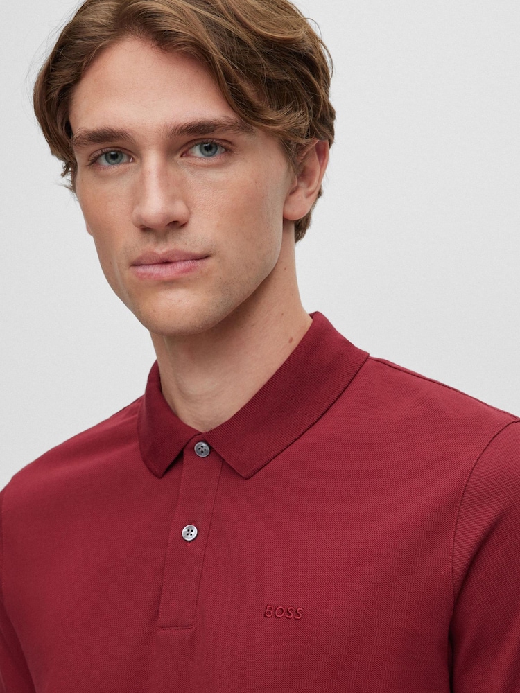 BOSS Red Paddy Polo Shirt - Image 4 of 4