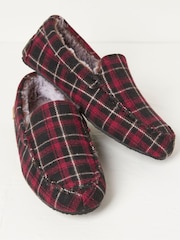 FatFace Red Noah Check Moccasins - Image 2 of 4