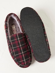 FatFace Red Noah Check Moccasins - Image 3 of 4