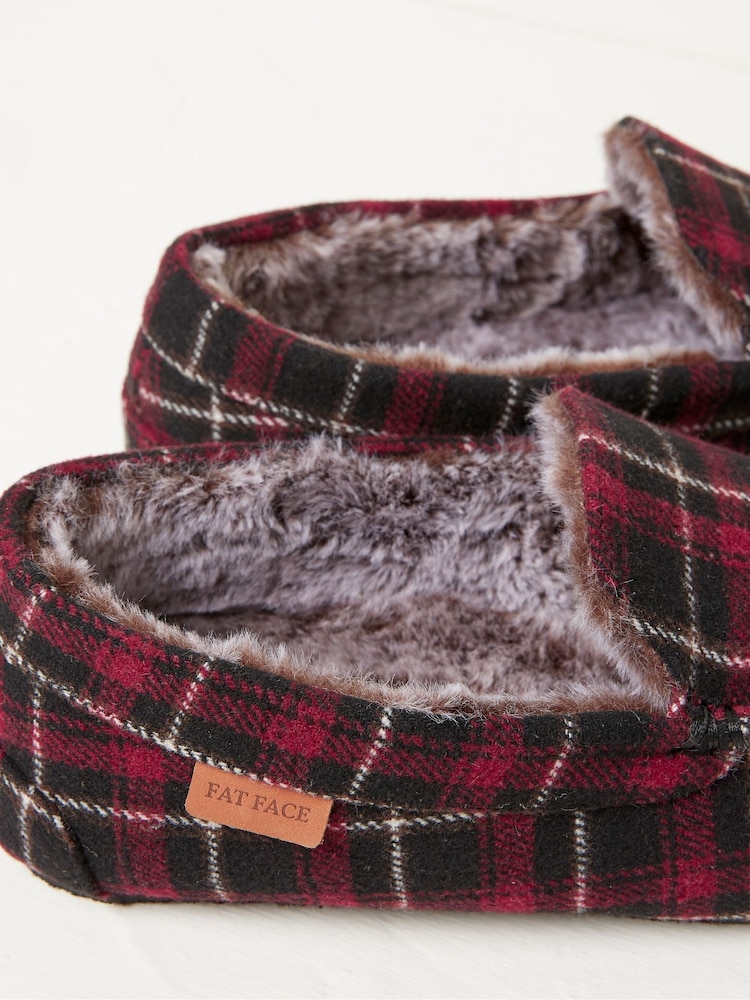 FatFace Red Noah Check Moccasins - Image 4 of 4