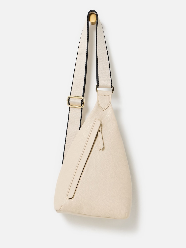 Oliver Bonas Cream Brooke Cross-Body Belt Bag - Image 1 of 6 Oliver Bonas Cream Brooke Cross-Body Belt Bag - Image 1 of 6