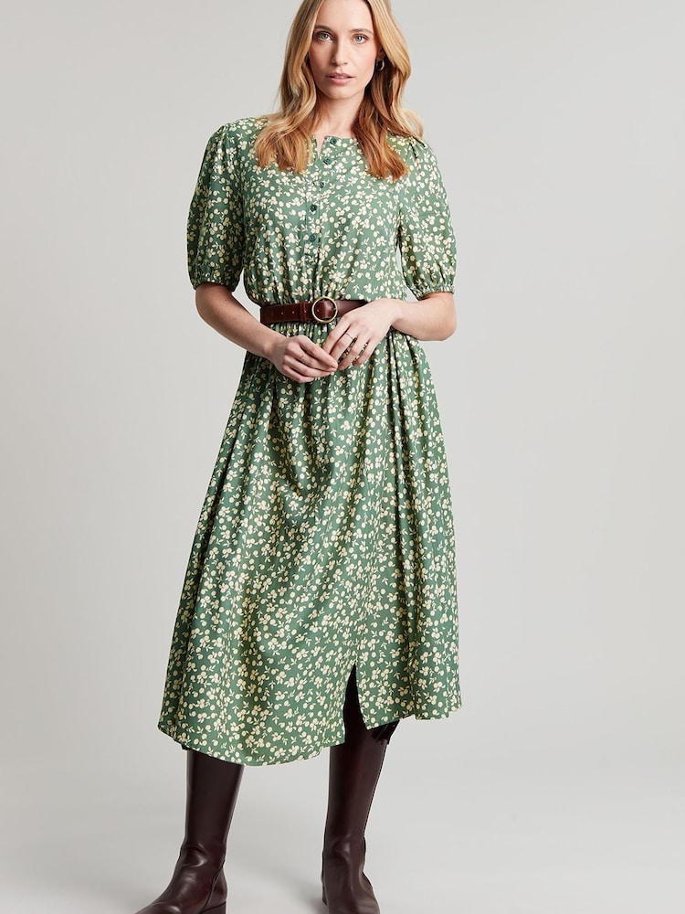 Joules Green Adele Button Down Tiered Dress - Image 1 of 7