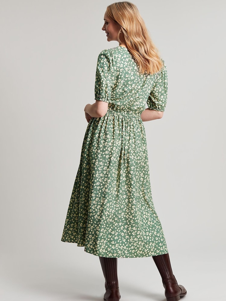Joules Green Adele Button Down Tiered Dress - Image 2 of 7