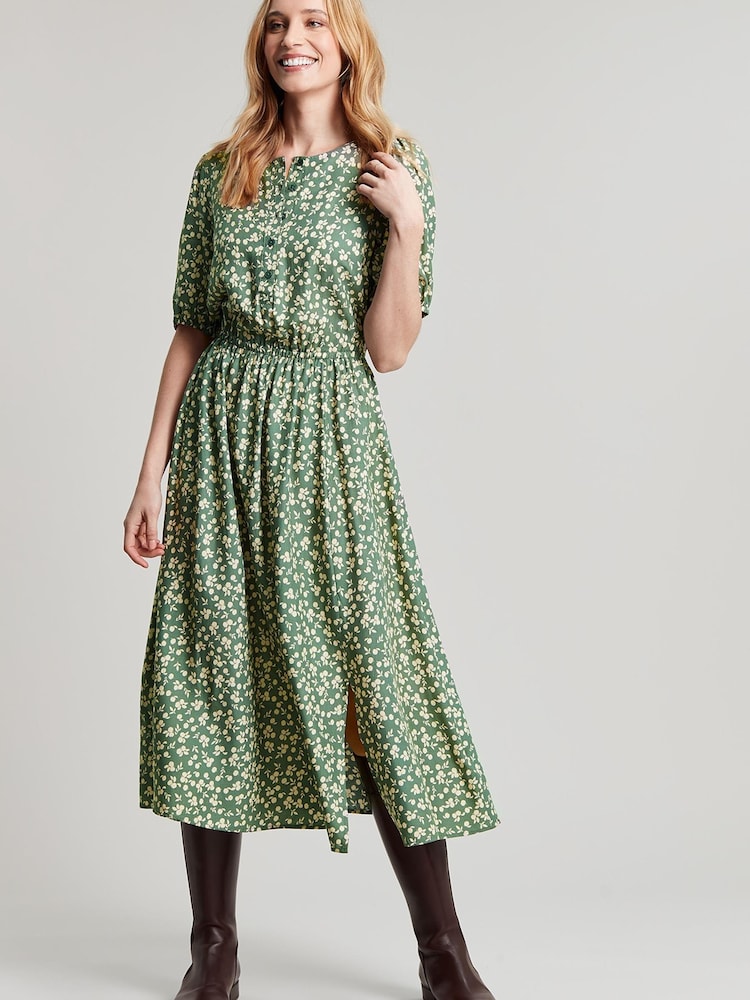 Joules Green Adele Button Down Tiered Dress - Image 3 of 7