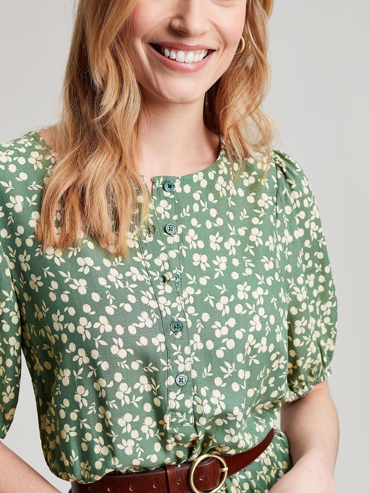 Joules Green Adele Button Down Tiered Dress - Image 5 of 7