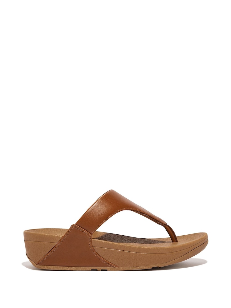 FitFlop Lulu Leather Toe Post Sandals - Image 1 of 4