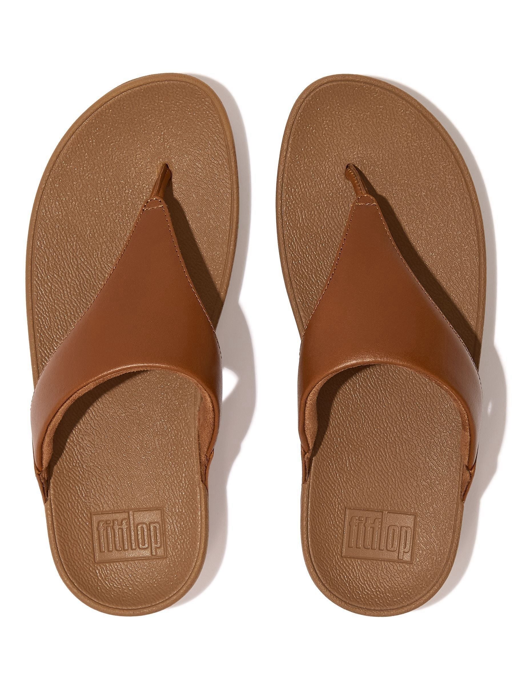 Next：日本 ブラウン - FitFlop Lulu レザー トゥポストサンダル from