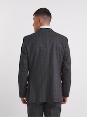 Jacamo Grey Michael Charcoal Check Suit Jacket Reg - Image 2 of 5