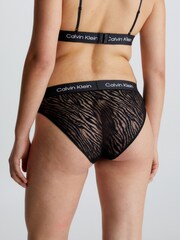 Calvin Klein Black 1996 Animal Print Lace Bikini Briefs - Image 2 of 6