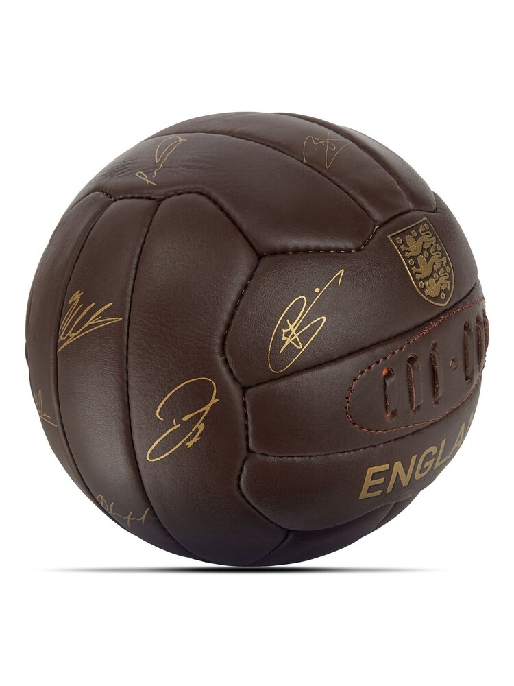 Fanatics England Retro Signature Ball Size 5 Brown FootBall - Image 2 of 4