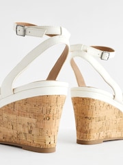 White Standard/Wide Fit Forever Comfort® Double Strap Wedges - Image 6 of 7