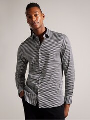 Ted Baker Black Laceby Geo Printed Shirt - Image 1 of 1