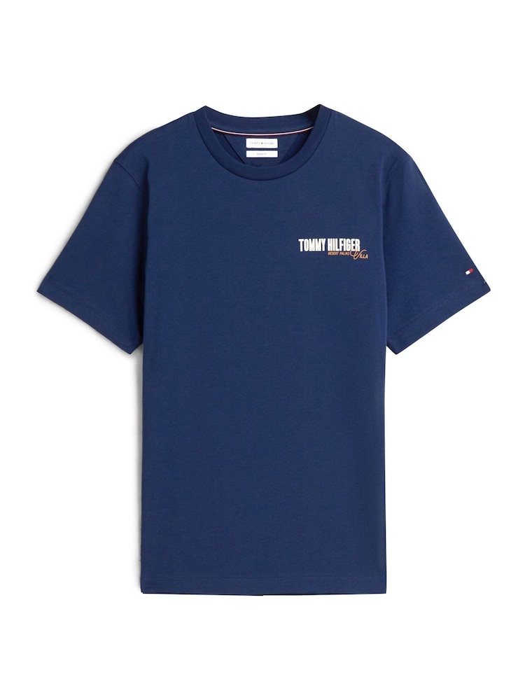 Tommy Hilfiger Blue Back Graphic Jersey T-Shirt - Image 5 of 5