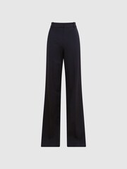 Reiss Navy Joanne Wide Petite Wide Leg Trousers - Image 2 of 6