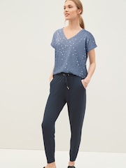 Navy Jersey Joggers - Image 1 of 6