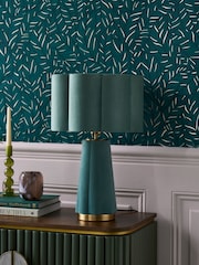 Clarke & Clarke Green Congo Velvet Table Lamp - Image 2 of 4