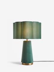 Clarke & Clarke Green Congo Velvet Table Lamp - Image 4 of 4