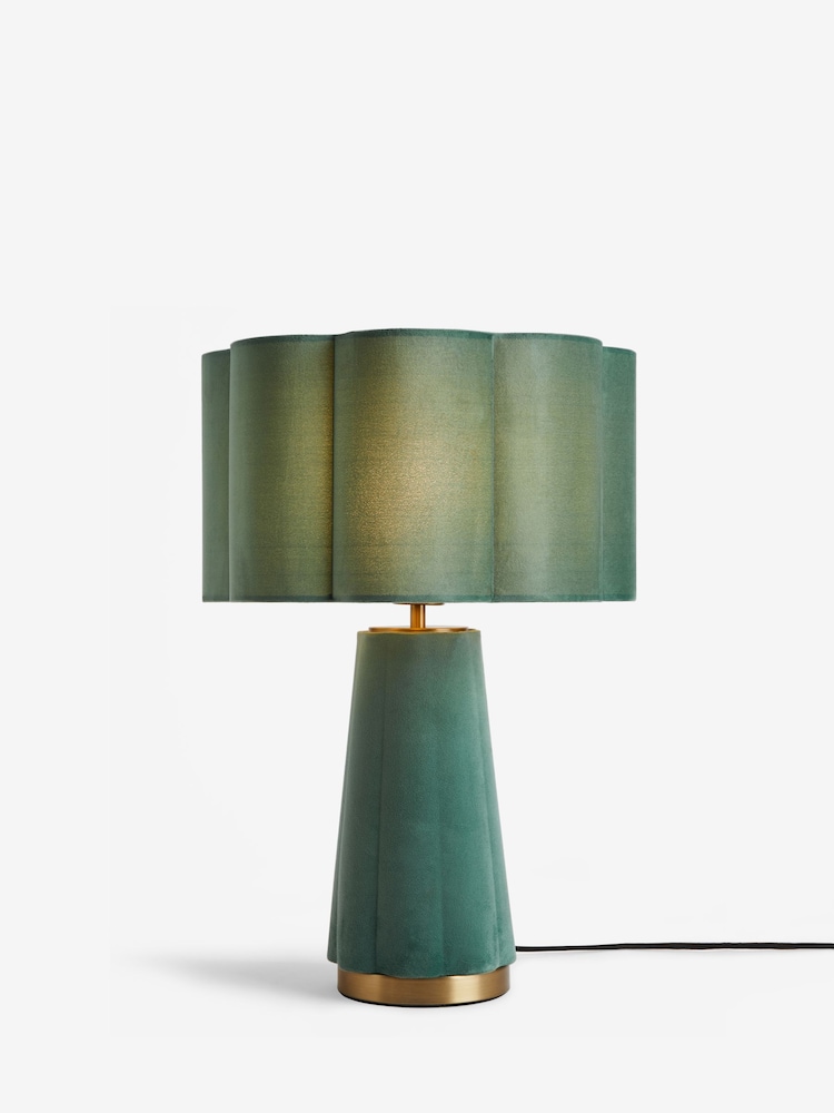 Clarke & Clarke Green Congo Velvet Table Lamp - Image 4 of 4