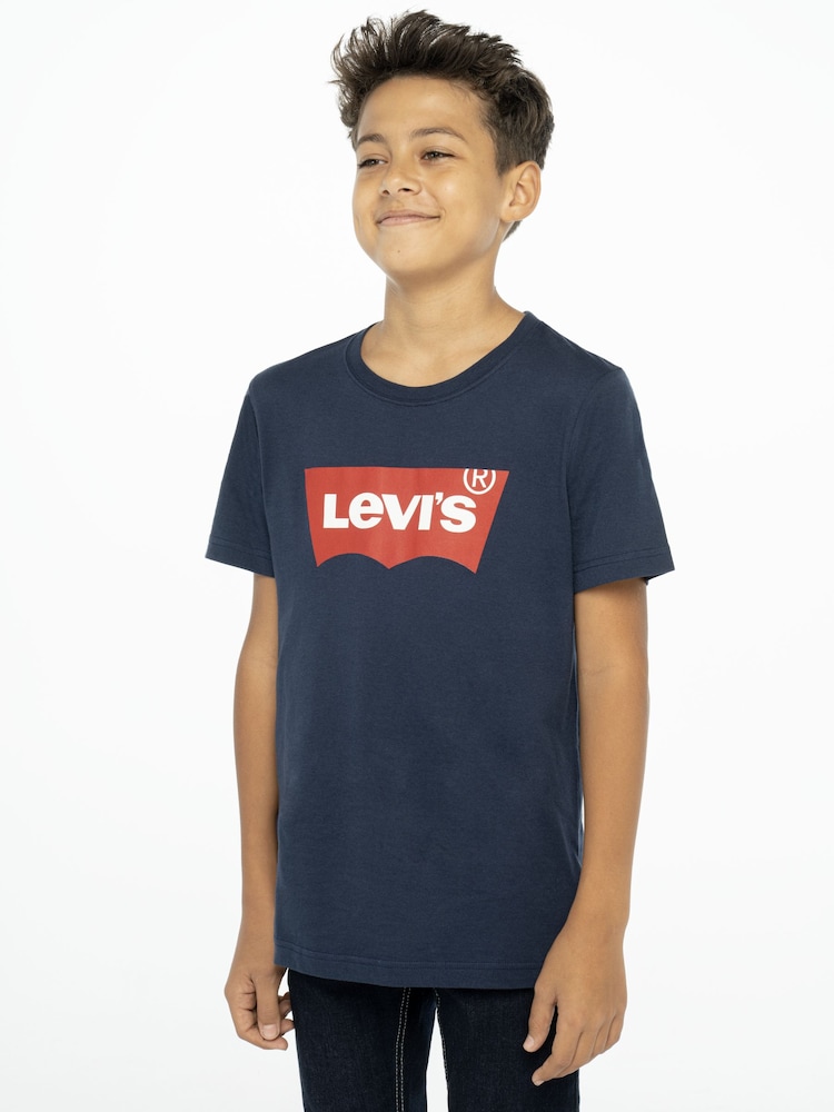 Levi's® Navy Blue Batwing Kids 100% Cotton T-Shirt - Image 1 of 4