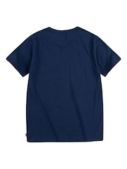 Levi's® Navy Blue Batwing Kids 100% Cotton T-Shirt - Image 4 of 4