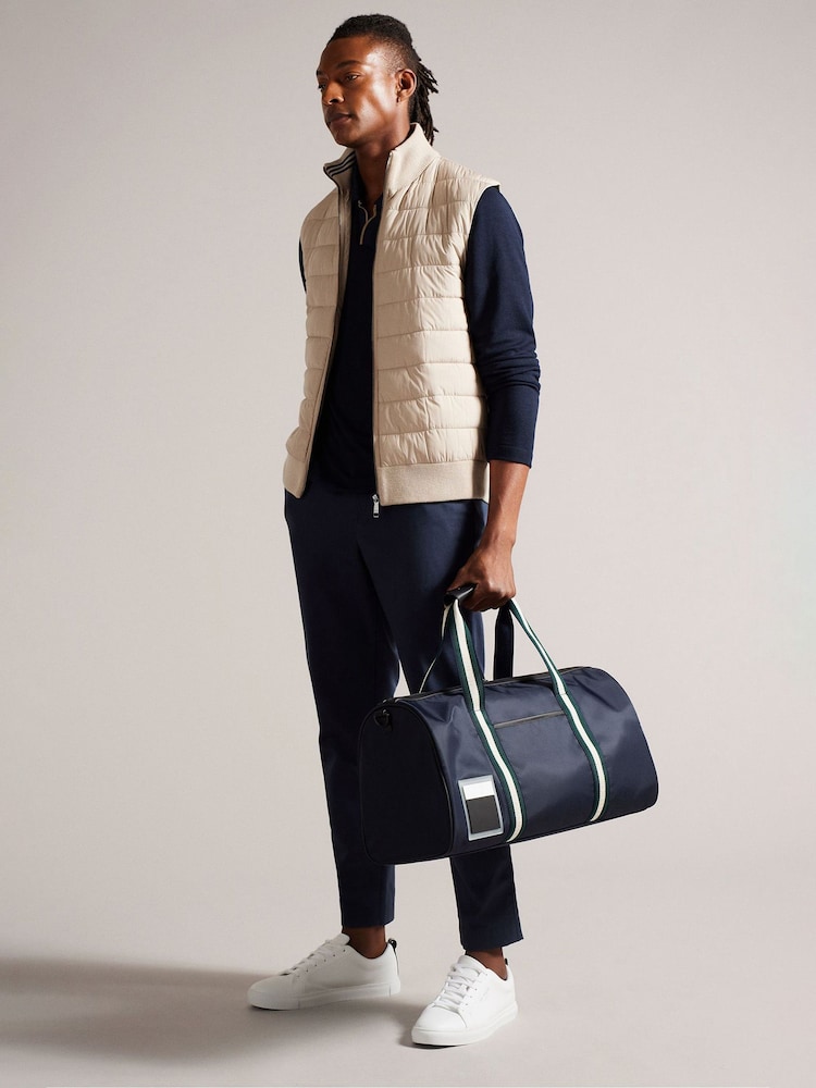 Ted Baker Blue Matique Twill Retro Sport Holdall Bag - Image 2 of 6