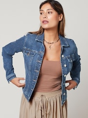 Mid Blue Fuller Bust Denim Jacket - Image 1 of 7