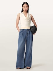 AllSaints White Zoey Cowl Top - Image 5 of 6