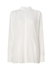 Calvin Klein Jeans White Crinkle Tie Detail Shirt - Image 2 of 5