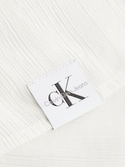 Calvin Klein Jeans White Crinkle Tie Detail Shirt - Image 4 of 5