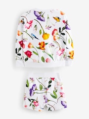 Baker by Ted Baker Floral White Sweater And Shorts Set - Image 7 of 10