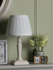 Laura Ashley Set of 2 White Tate Table Lamp - Image 2 of 4